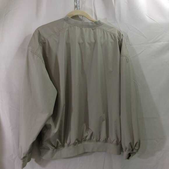Stone Hill Golf Rain Pullover V-Neck Beige Lined Jacket Long Sleeve XXL - Picture 2 of 3